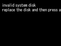 invalid system disk